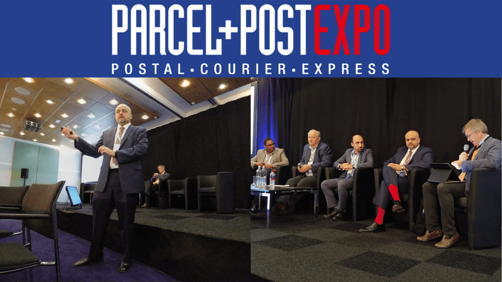 Tariq Mirza, VP Postal Consulting presents at PARCEL + POST EXPO 2019 in Amsterdam